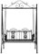 DRW Banco balancin Columpio de forja de 2 plazas 200X100X75 cm Mesa y Cristal de 5 mm