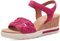 Tamaris Comfort 8-88308-42 558 Fuxia Nubuc Wedge Plateau Sandale Komfortable Mehrweite Alltagsschuh Festlich Elegant, Sandalias con cuña Mujer, Fucsia, 37 EU Ancho