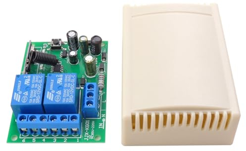 DieseRC 433 Mhz RF Drahtlose Fernbedienung Schalter AC 220 V 230 V 240 V 10A 2CH Relais Empfänger für Garage tür Elektrische Vorhang Motor Licht DIY Radio Control Schalter