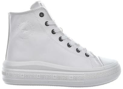 Big Star Damen Lace-up Insulated Sneakers W Int1902a Weiß Sneaker