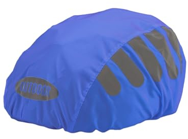Regenschutz für Fahrradhelm Helmet Raincover Helmschutz Atmungsaktiver und Wasserfester Helmüberzug Reflektierende Fahrrad Regenhaube Universal Helm Überzug (Blau)