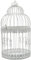 Dekokäfig Vogelkäfig Weiss Metall Shabby Chic Landhaus 13x13x24,5 cm