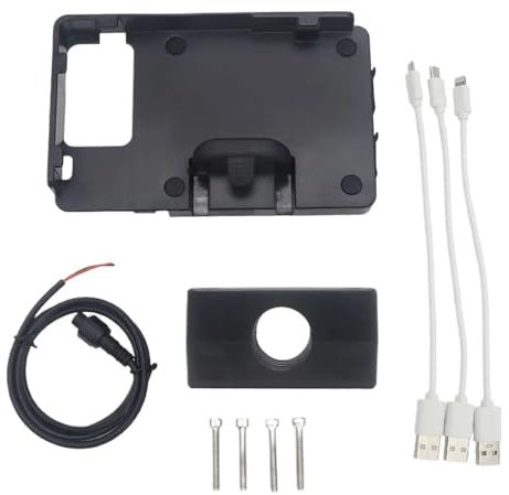 FIYFIOW Motorrad GPS Navigation Halterung Für R1200GS ADV S1000XR F700GS F800GS F900 12mm 16mm 22mm Roll Bar Stehen Motorrad Telefon Navigation Halterung USB Lade Halter (Farbe : with 16mm Clip)