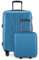 Suitline - Kofferset für EasyJet - Unter-Sitz Trolley kleines Handgepäck 45x36x20 cm + Check-In Reisekoffer für 15 kg Gepäck, ABS, 4 Rollen, TSA Schloss, Cyan