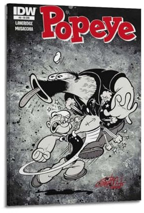 NHDERYBNF Anime-Poster, Popeye-Poster, dekoratives Gemälde, Leinwand, Wandposter und Kunstdruck, modernes Familienschlafzimmer-Dekor-Poster, 20 x 30 cm
