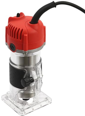 CLEADONG 800W Wood Router Tool, 30000R/MIN Trimmer for Woodworking, Professional Hand Trimmer Tool Set for Wood Crafting Work, Wood Trimmer Compact Router, for DIY Woodworking, Carving, Slotting