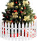 Weihnachtsbaum Zäune UieaMsio 16 Stück Weiß Mini Kunststoff Lattenzaun Weihnachtsdekorationen Zaun Weiß Kunststoff Weihnachtsbaum Zaun Für Haus Garten Weihnachtsbaum Party Dekoration