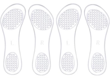 KGDUYC 2 Paar Einlagen für High Heels, 3/4 Gel Einlegesohlen für Damen Anti-Rutsch-Einlagen, Einlegesohlen für Anzugschuhe Bequeme Einlegesohlen für High Heels Sandalen Flache Stiefel Pumps