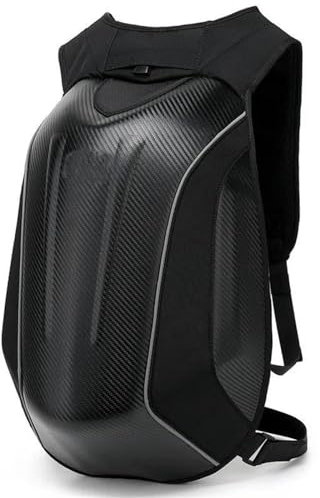 Motorcycles Saddle Bags Tool Box Carbon Fiber Hard Shell Motorrad Rucksack Taschen Moto Racing Knight Lagerung Reise Computer Tasche Motorbike Saddle Bag(Black 48L)