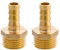 SEIWEI G Lot de 2 raccords de tuyau cannelés en laiton fileté mâle 1,27 cm x 10 mm