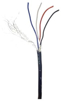 BADIKA UL (PVC) Wire and Cable 2mm Ultra-fine Control Cable 2core 4 core Shielded Wire Soft PVC Audio Video Signal Wire 32AWG Thin Shield Cable for Amplifier(5 METER_32AWG 4CORE OD 2.0MM)