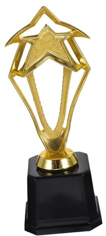 VANZACK Goldene Trophäe Preisverleihung Mit Sterndesign Aus Kunststoff Für Wettbewerbe Und Belohnungen Mit Sockel Für Anerkennungszeremonien