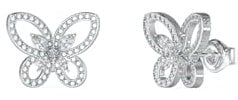 Guess Damen-Ohrringe Ohrstecker Lily Schmetterling JUBE05114JWRH