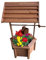 Wooden Garden Wishing Well - Fountain Barrel Waterfall Rustic Wood with Pump Garden Decor Ornament, Fountain Outdoor For Garden Plant - Wood Water Planter Decoration