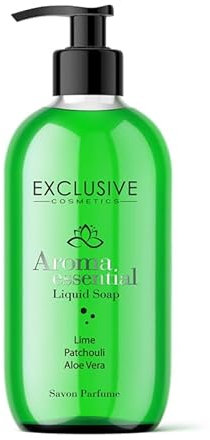 Flüssigseife EXCLUSIVE AROMA, Limette & Patschuli, 500ml Hand Handseife, Hände Waschen, Handwaschseife