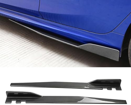 WQLTTFC Auto Seitenschweller für Audi A3 8P Hatchback 2000-2003 2004 2005, Diffusor Spoiler Auto Seitenschweller, Seitenrock Flügel Splitter, Auto Zubehör,Bright Carbon Fiber