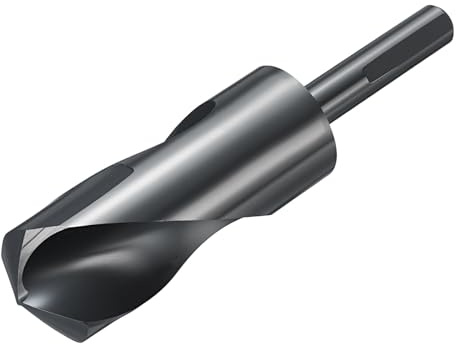 sourcing map 1 foret 35 mm 1/2 à tige plate réduite M2 en acier rapide nitruration 135° pour métal dur acier inoxydable