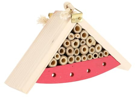 HOLIDYOYO Insektenhaus Aus Holz Garten Dekoration Bienenhaus Hängendes Holzhaus Für Garten Und Wand Natürliche Insektenunterkunft