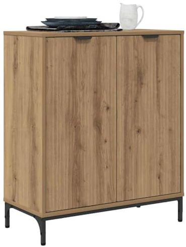 vidaXL Sideboard Artisan Oak 69.5 x 33 x 82 cm Engineered Wood, Dining Room Storage, Rectangular Modern Sideboard, Engineered Wood Cabinet, Hinge Door Design, Compact Indoor Furniture