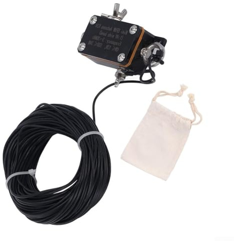 HanOaki Antenne à ondes courtes 3 à 30 MHz - Large gamme de fréquences - Mini antenne EFHW 1:49 Balun - Antenne demi-onde pour radio HF pour radiodiffusion