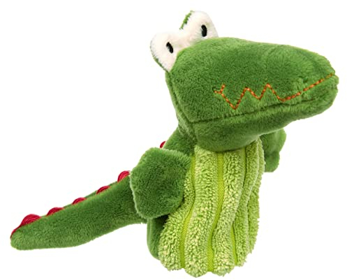 SIGIKID Fingerpuppe Krokodil, Plüschpuppe zum Auf-die-Finger-stecken, Rollenspiel, Geschichten erzählen, Spielen, für Kinder ab 6 Monaten, Art.-Nr. 43007, grün 10 cm