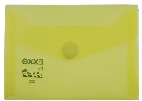 Dokumententasche A7 PP quer transparent gelb Klappe Klettverschluss 10 Stk | Reißfeste PP Folie, klare Übersicht, ideal zum Sammeln und Ordnen von Unterlagen bis 50 Blatt