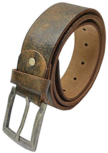flevado Büffelleder Gürtel Hand Made Designer Gürtel Leder 3,8 breit (120 BW)