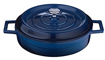 Lava Cookware Trendy Fonte Émaillée Casserole/Cocotte Ronde 32 cm Bleu