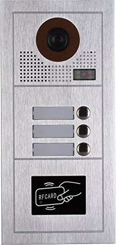FP-TECH VIDEOCITOFONO 2 FILI 1 2 3 4 MONITOR LCD TOUCH FAMILIARE BIFAMILIARE CONDOMINIALE TELECAMERA (1 Unità Esterna Trifamiliare)