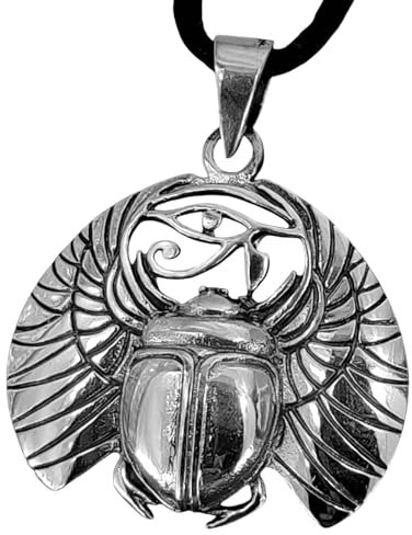 Kiss of Leather Anhänger Skarabäus aus 925 Sterling Silber mit Silberkette 1 mm (55) SI. 368
