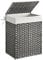 SONGMICS - Storage Basket - 90L Dirty Laundry Basket with Lid - Foldable, Removable Fabric Bag and Handles - For Blankets, Clothes, Living Room, Bedroom, Laundry Room - Grey - LCB51WG