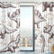 Mnsruu Fenstervorhänge, Jurassic Dinosaurier Weicher Tüll-Voile Vorhänge für Wohnzimmer Schlafzimmer 140 x 213 cm, 2 Paneele