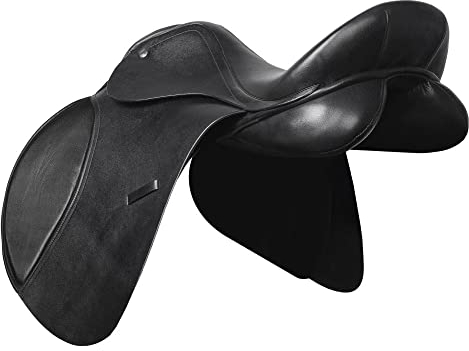 Start Winner Allwetter-Reitsattel aus Leder (17/M, Schwarz)