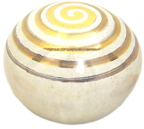 Schwimmkugel beige-gold, Schwimmstein für den Gartenteich