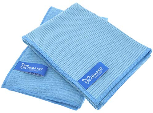 Jemako 2er Set | Trockentuch 45 x 60 cm | Profituch Plus M 40 x 45 cm | Nass- & Trocken-Set | inkl. Sinland feinmaschiges Wäschenetz (Blau)