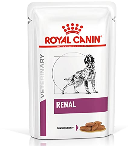 Royal Canin Veterinary Renal | 12 x 100 g | Diät-Alleinfuttermittel für ausgewachsene Hunde | Zur Unterstützung der Nierenfunktion | Mit schmackhaften Stückchen in Soße