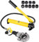 VEVOR Pinza idraulica con 9 matrici estraibili, girevole a 360°, separatore di pinze con forza di pressione 6T, Crimpatrice idraulica adatta per raccordi a forma di V/TH da 12-28 mm/16-32 mm