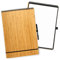 BAMBOOK Notepad - Bambus-Holz Hardcover - A4 - Blanko & Liniert, Wiederverwendbares Notizbuch, Notizblock, Reusable Notebook