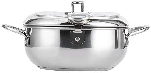 Olla de freidora, olla japonesa duradera resistente a altas temperaturas, mango de tacto frío para cocina casera(Large 24cm)