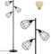 Modern Tree Floor Lamp Black 3-Light Rustic Tall Standing Up Pole Torchiere Floor Lamps Shade Vintage Industrial Style with Reading Light Bright for Living Rooms, Bedrooms, Office, Corner
