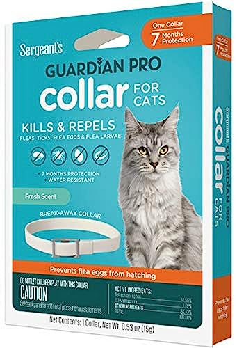 Sergeant's Guardian Pro Flea & Tick Cat Collar, 1 Count
