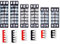 HUAZIZ 6 Pezzi Barriera Terminale a Vite da 600V 15A Morsettiera a Doppia Fila 4/5/6 Position + 6 Pezzi Stripes Terminal Rossa e Nera