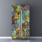 Modern Art Vinyl 3D Door Sticker, Peel and Stick Self Adhesive Removable Vinyl Door Decals for Home Decor,Door Mural Fridge Sticker Poster Art Wall Paper,32.3x78.7/82x200cm