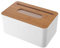 DAWN FLAME Multifunktionale Holzbox für Taschentücher, Pumpbox, Holz, quadratisch, für Badezimmer, Zuhause, Büro, Größe 20 x 12 x 9 cm (Holzdeckel)