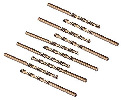 Anawakia 10 Stück M35 HSS Cobalt Bohrer HSS-Co Bohrer Set Spiralbohrer Bohrer Stahlbohrer Metallbohrer Ø (2mm)
