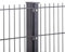 Doppelstabmattenzaun 656 | Komplettset | Konfigurierbar | 0,63m-2,03m| 2,5m-50m | Anthrazit/Moosgrün | Pfosten mit Abdeckleiste? Höhe 2,03m | Länge 2,5m Moosgrün