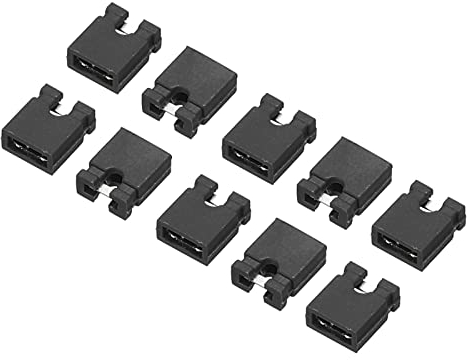 sourcing map 2,54mm Jumperkappe Standard Leiterplatten Jumper Kappen Shunts Kurzschluss Verbindung Stiftblöcke, Schwarz 200 Stück