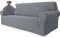 Ystyle Housse Canapé 3 Places avec Accoudoirs, Extensible Housses de Canapé, Universelle Housse Canape Protection Chat Chiens Griffures, Housse Fauteuil Antidérapante, Gris Clair