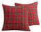 YMQIANYU 2er Set Weihnachten Dekorative Kissenbezüge Dekokissen Sofakissen Rot und Grün Kariert Quadratische Zierkissenbezüge Kissenbezüge Sofa Wurfkissenbezüge für Wohnzimmer Schlafzimmer, 50x50 cm