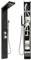 MINGYI Colonne de Douche Hydromassante, avec Douchette et Pommeau, 4 Modes de Douche, Connecteur DIN Standard 1/2'' (Noir, 15×130 cm)